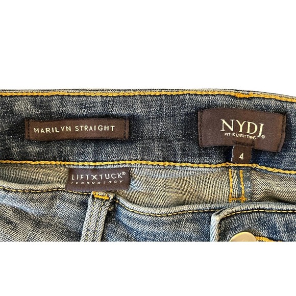 NYDJ Women’s Size 4 Marilyn Straight Leg Denim Jeans - Picture 3 of 4